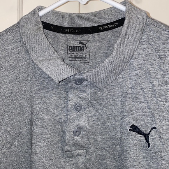 Puma Large Gray Polo Shirt - Picture 5 of 9